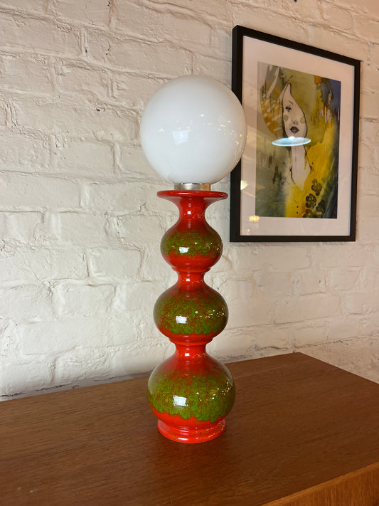 Tischlampe rot grün Bubble Keramik von Kaiser Leuchten