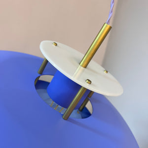 Lamellenlampe neu lackiert blau