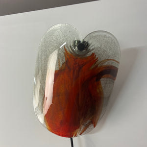 Wandlampe rotbraun Glas von Per Lütken für Holmegaard