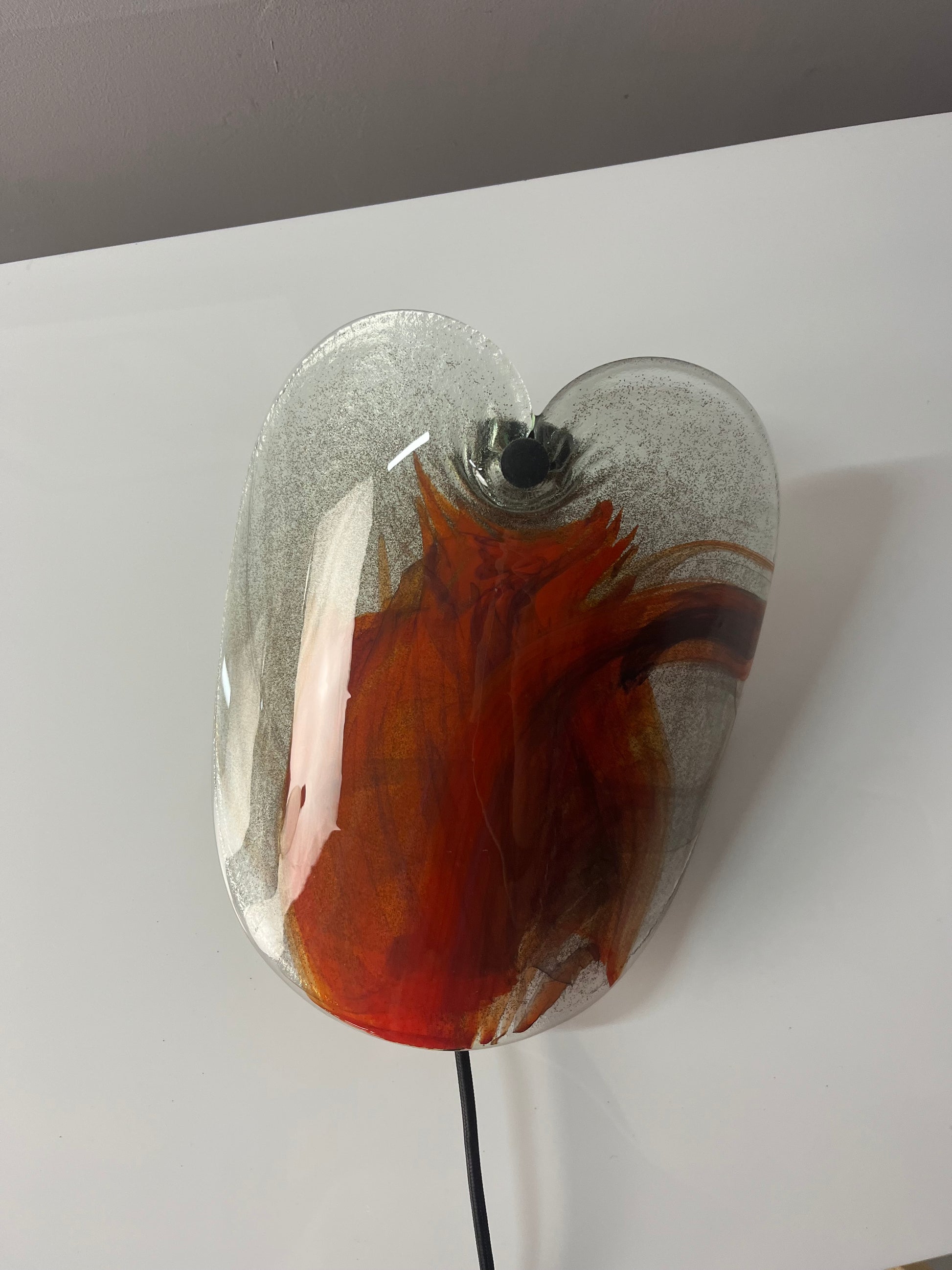 Wandlampe rotbraun Glas von Per Lütken für Holmegaard