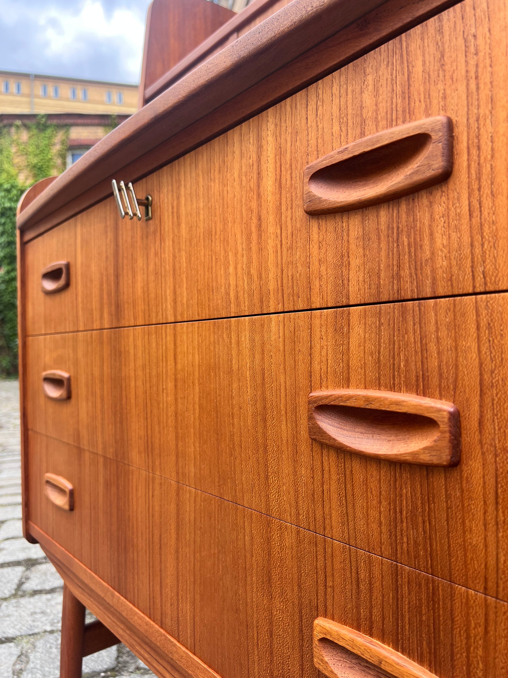 Sekretär Teak aus Dänemark