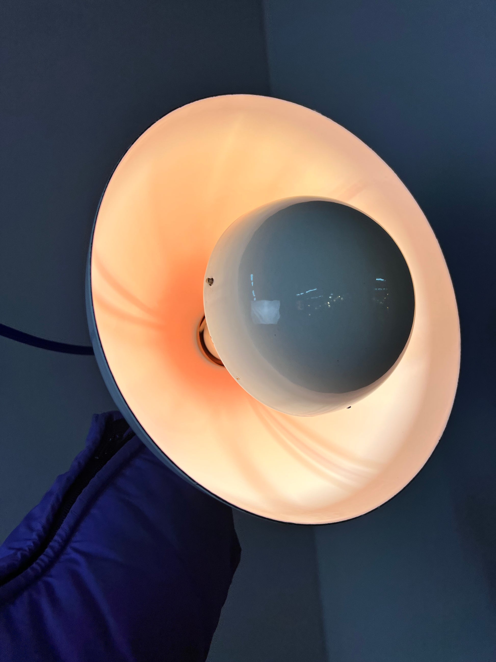 Hängelampe Flowerpot weiß Emaille von Verner Panton für Louis Poulsen