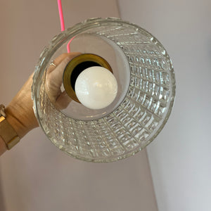 Hängelampe Glas Chrom