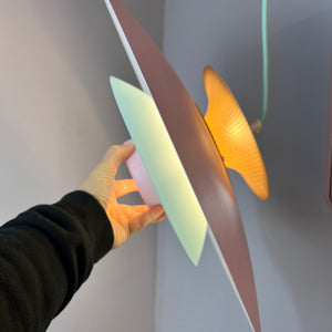 Lamellenlampe neu lackiert rosa mint