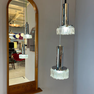 Pendelleuchte Modell P105 Glas Chrom von STAFF
