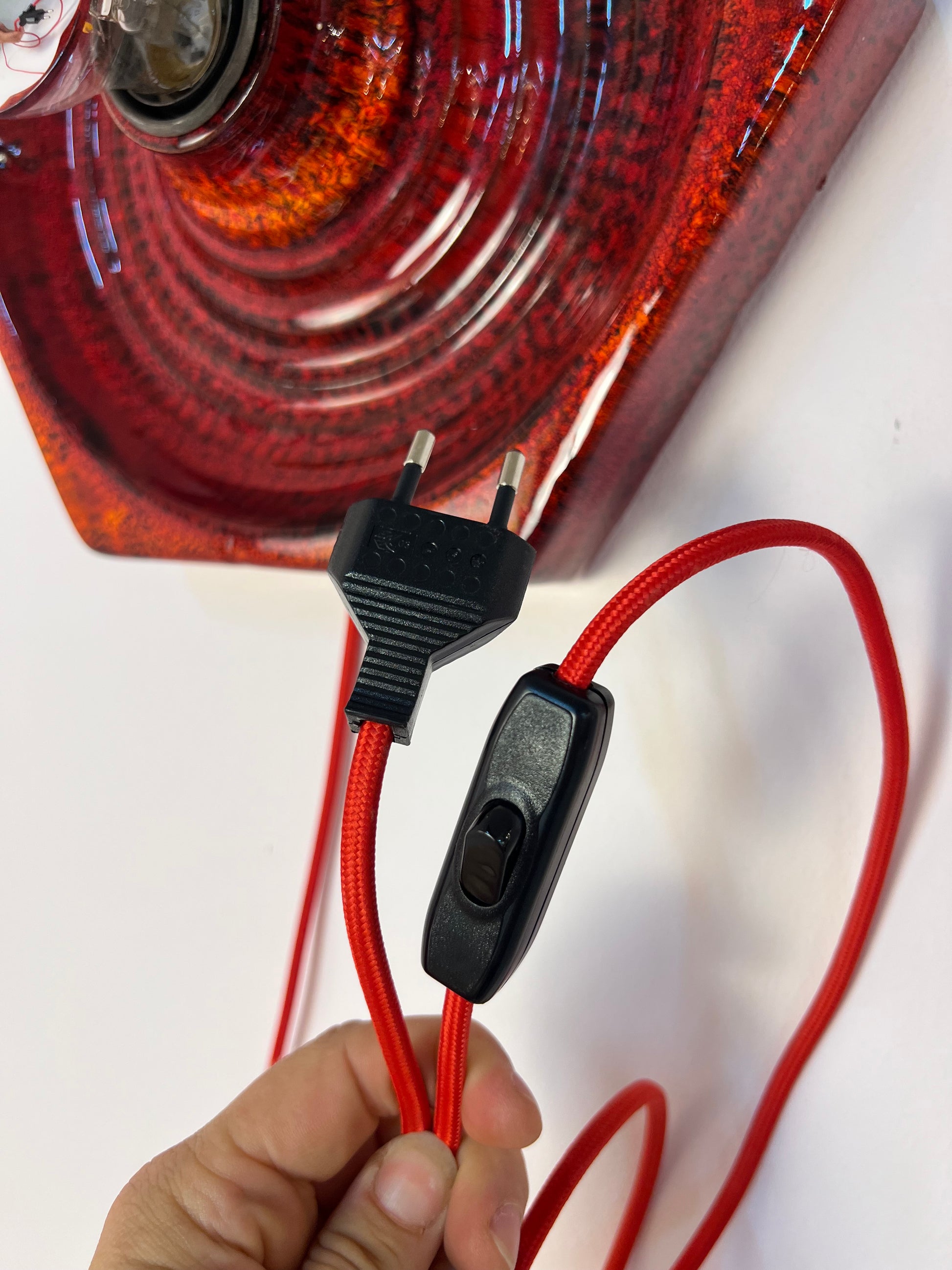Wandlampe rot Keramik von Hustadt Leuchten