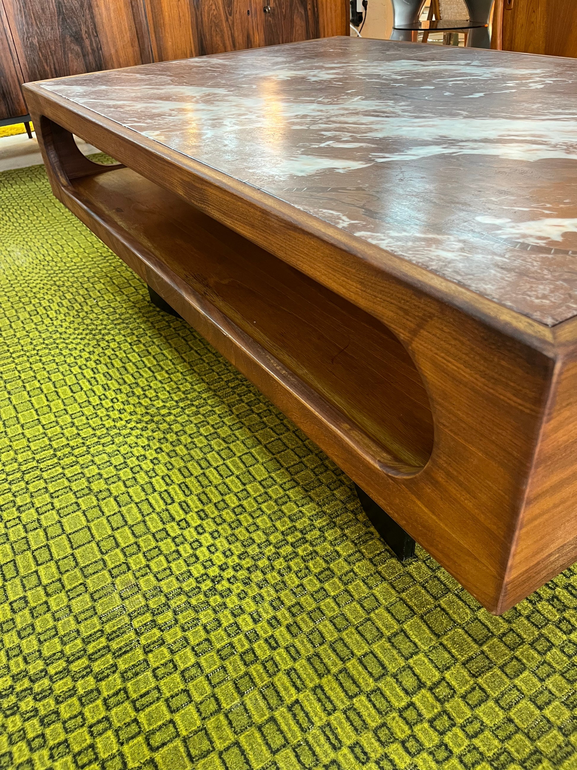 Couchtisch Marmor Teak