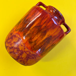 Vase Flammen orange rot von Scheurich West Germany