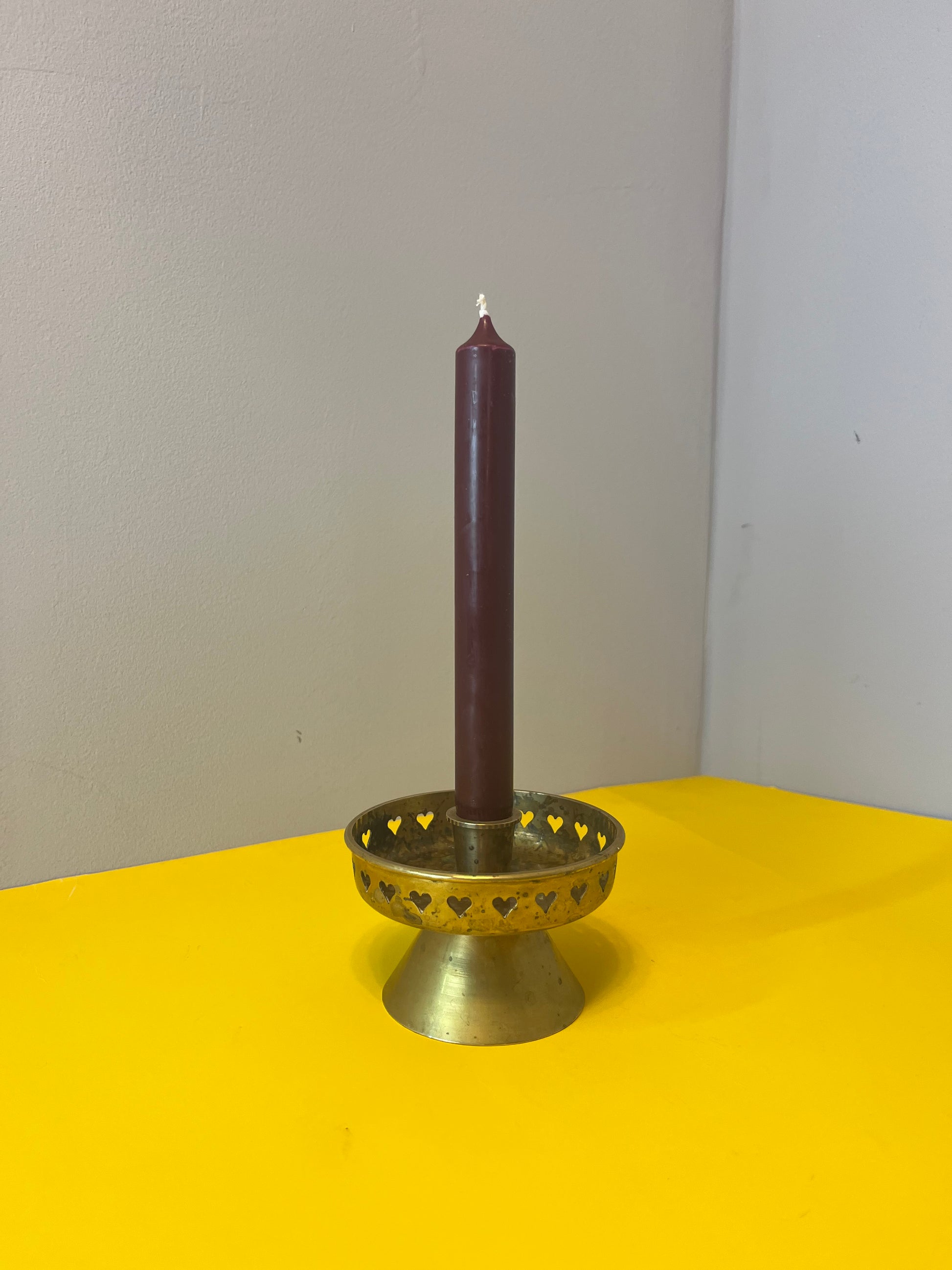 Kerzenständer Messing mit Herzen