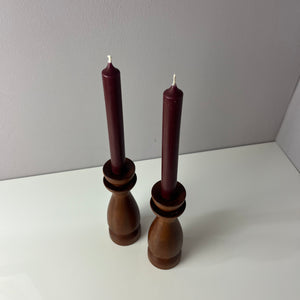 Set: 2x Kerzenständer Teak