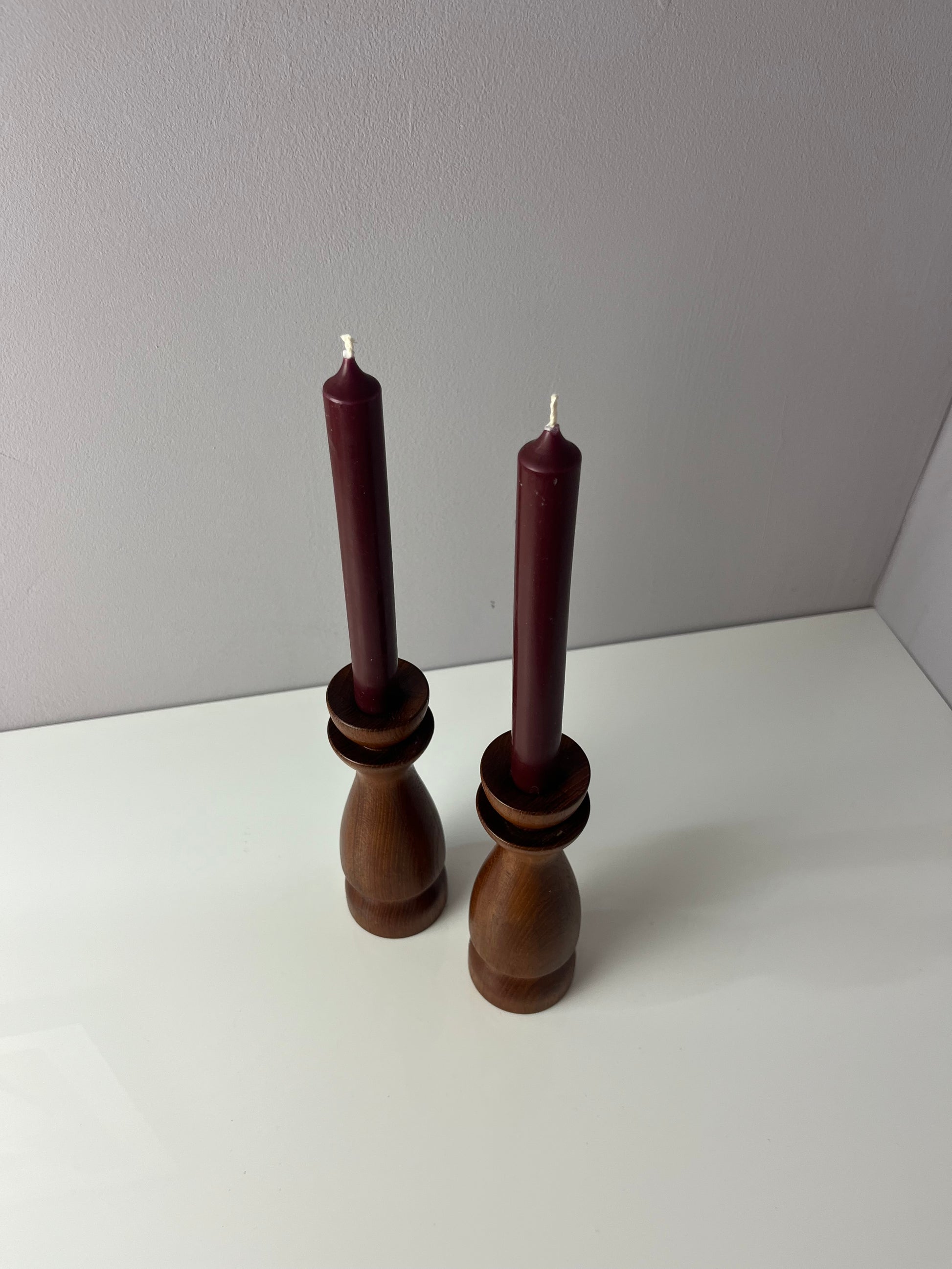 Set: 2x Kerzenständer Teak