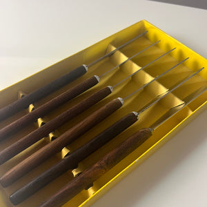 Set: 6x Buttermesser Teak in Box