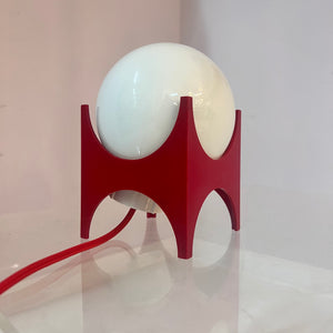 Tischlampe rot weiß von Richard Essig