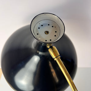 Tischlampe Krähenfuß / Diabolo schwarz weiß von Karl Heinz Kinsky für Cosack