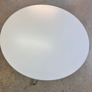 Runder Esstisch weiß Chrom