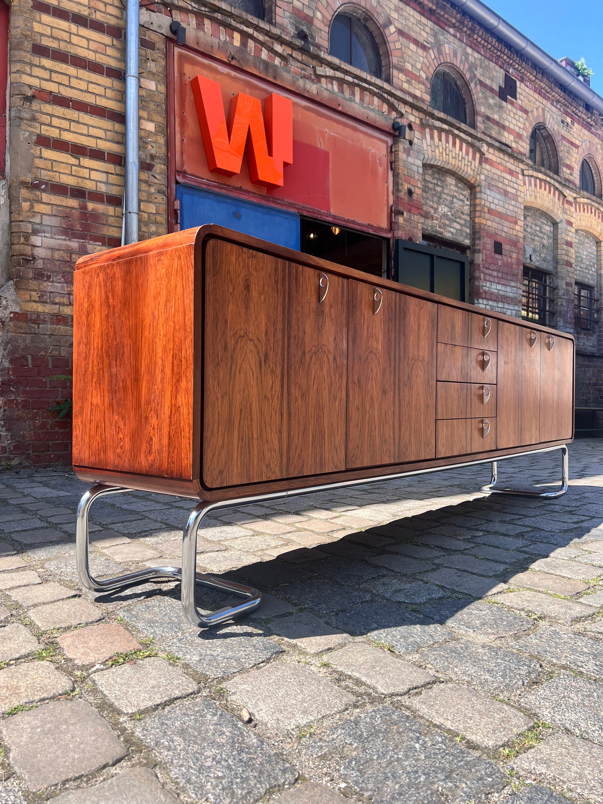 Sideboard Palisander Chrom 70er
