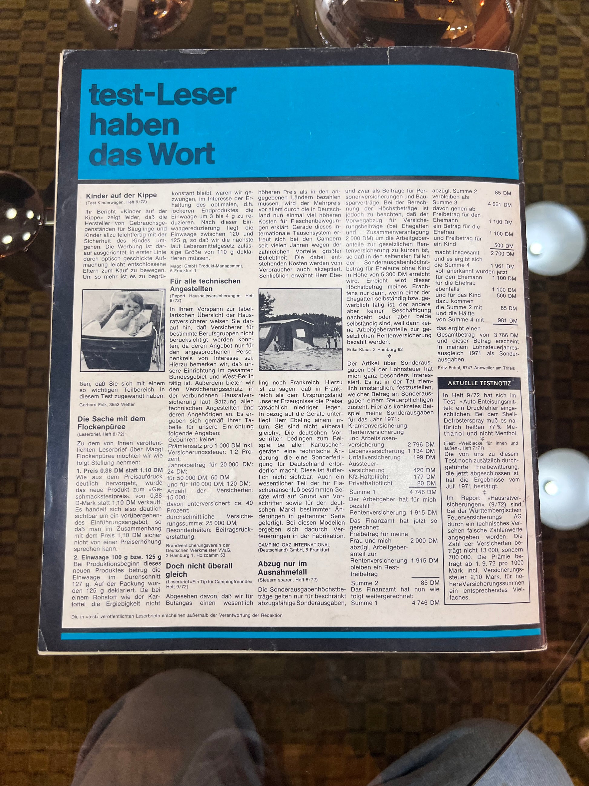 Stiftung Warentest Zeitschrift November 1972