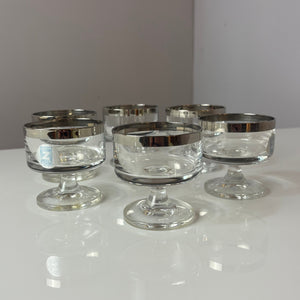 Set: 6x Likörglas mit Silberrand von Schott Zwiesel