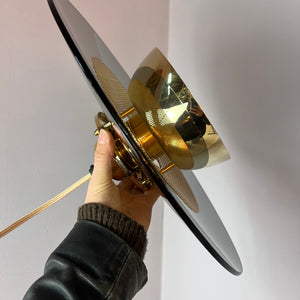 Lamellenlampe Gold Rauchglas aus Dänemark