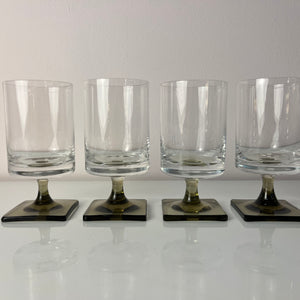 Set: 4x Weinglas Modell Berlin mit Rauchfuß von Georg Jensen für Rosenthal
