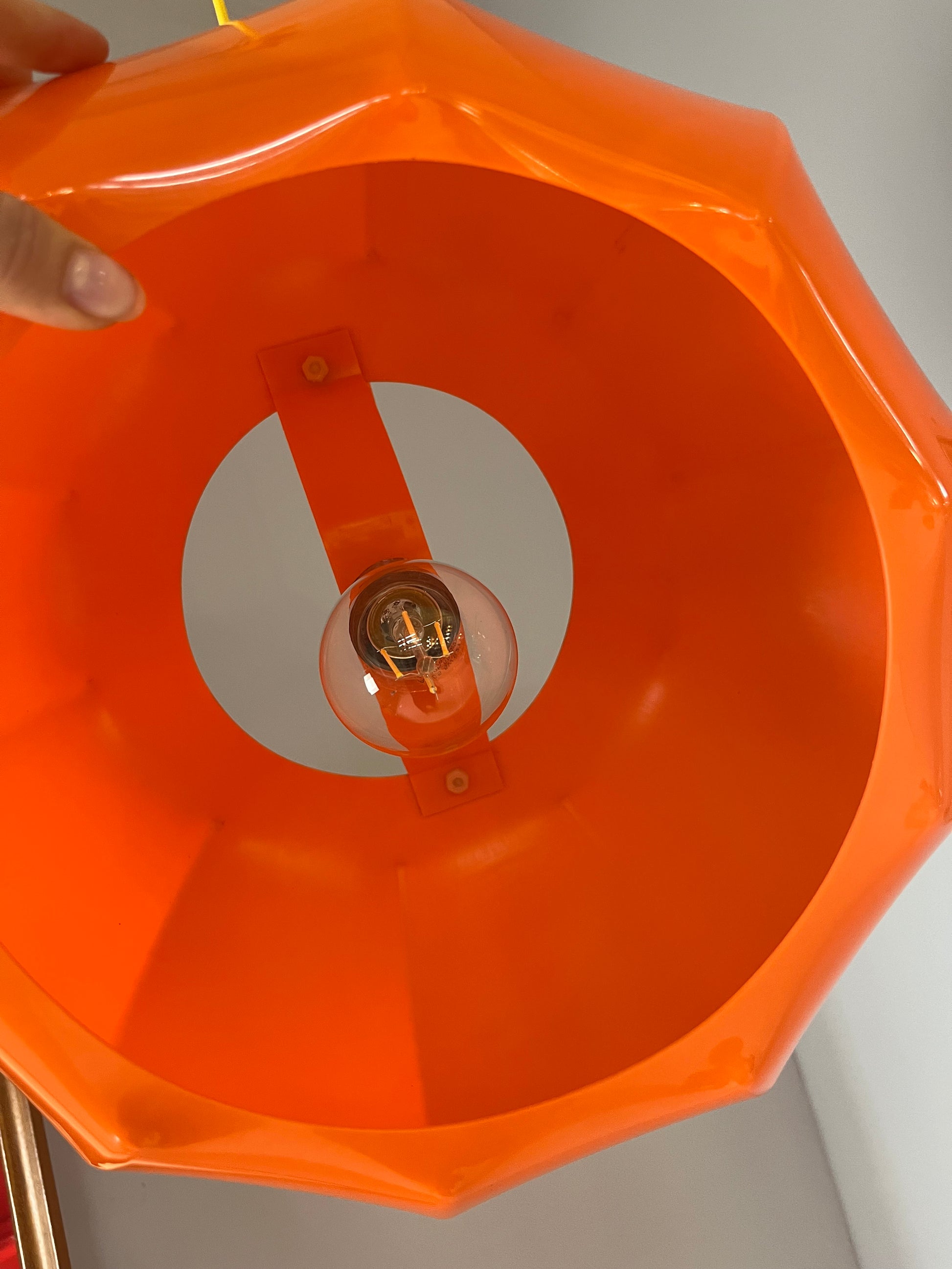 Hängelampe orange Kunststoff von Ilka Plast