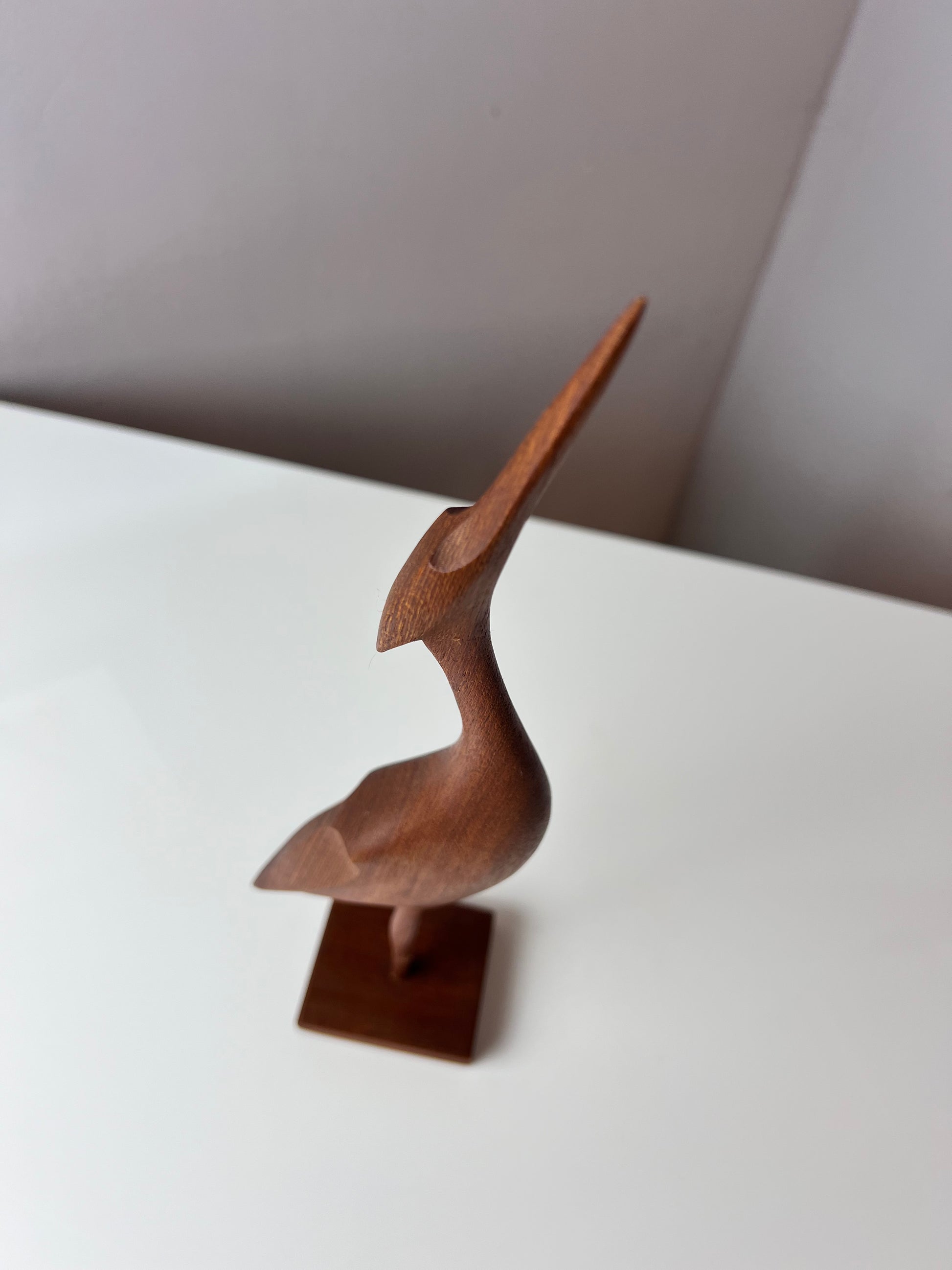 Kranich Figur Teak aus Dänemark