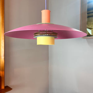 Lamellenlampe pink neu lackiert aus Dänemark
