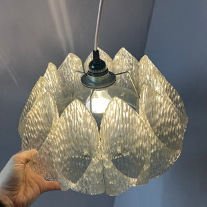 Hängelampe Lucite Eisglas von Marbach Leuchten