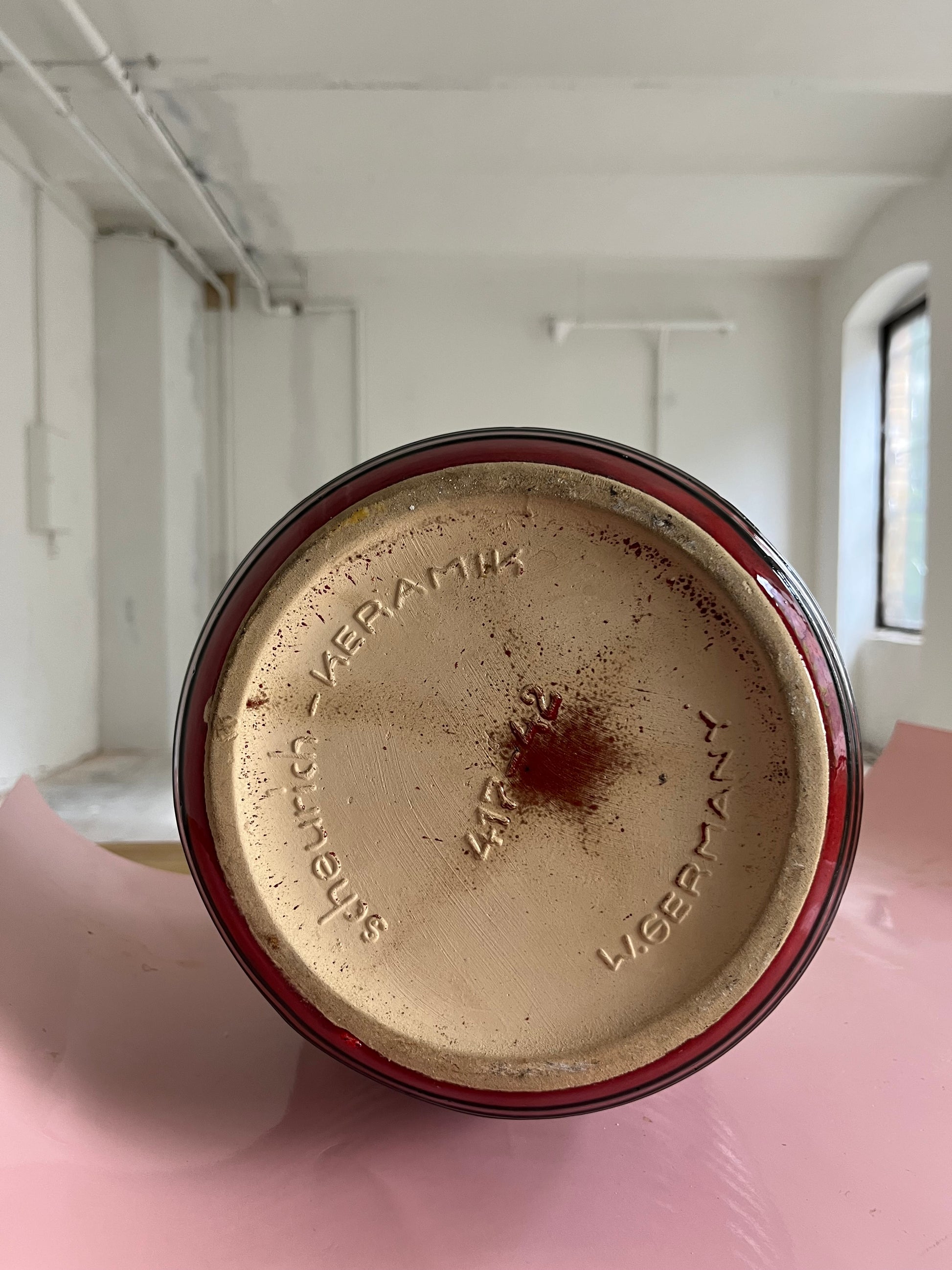 Bodenvase 417-42 rot braun von Scheurich West Germany