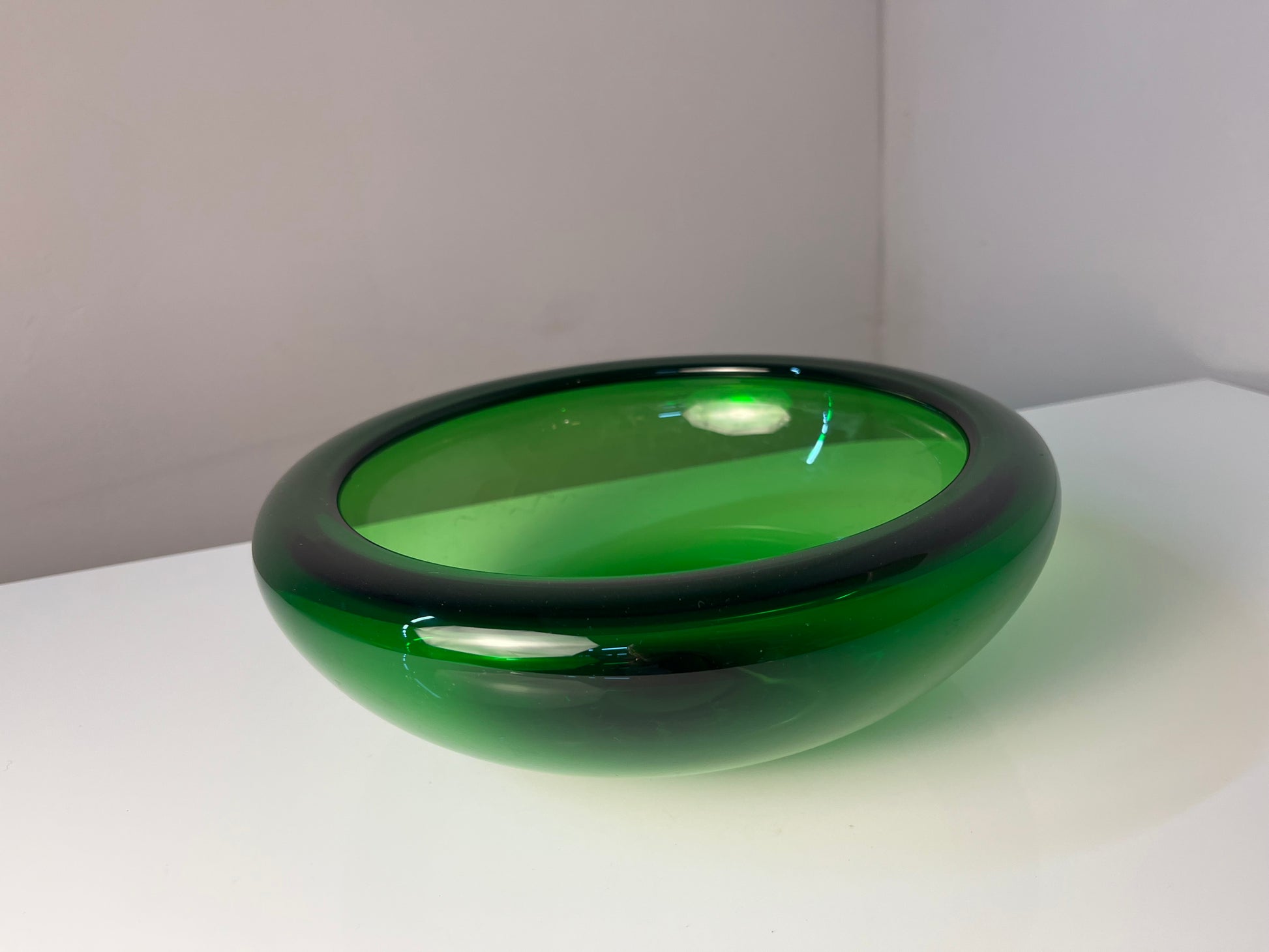 Schale 17792 grün Glas von Per Lütken für Holmegaard