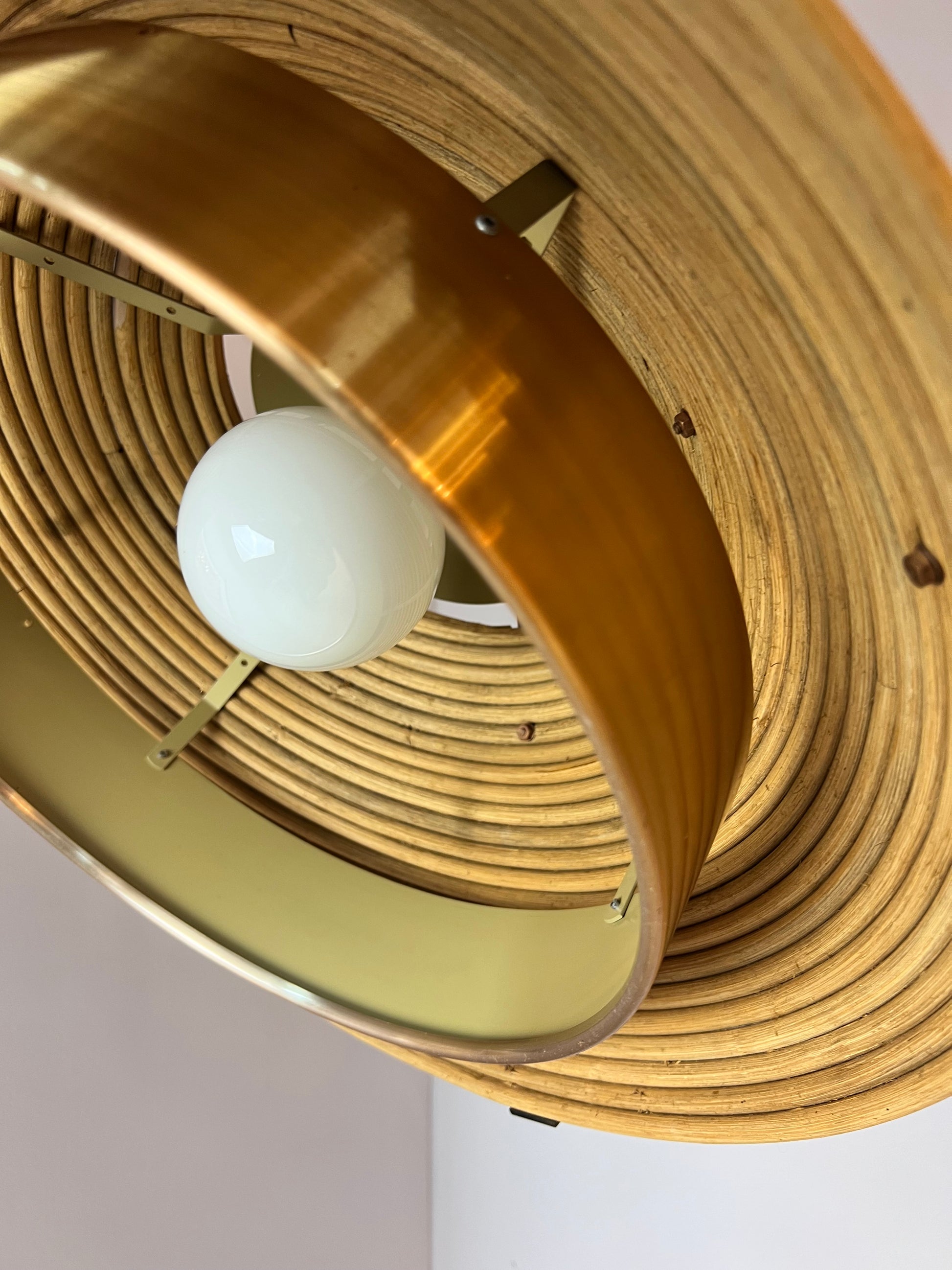 Hängelampe Rattan Kupfer von Doria Leuchten