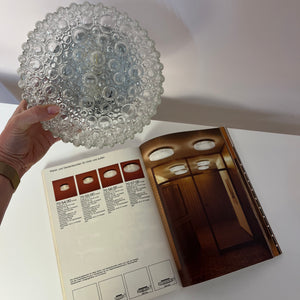 Wand-/ Deckenlampe Kristallglas mit schwarzem Sockel von STAFF