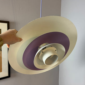 Lamellenlampe weiß lila von Formlight