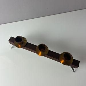 Kerzenständer Teak Messing