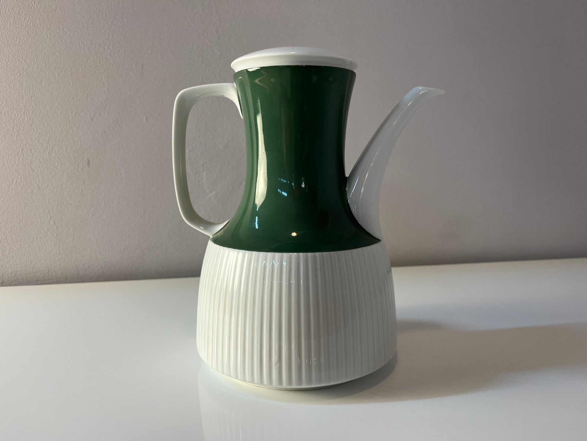 Kaffeekanne Modulation Secunda grün von Tapio Wirkkala für Rosenthal