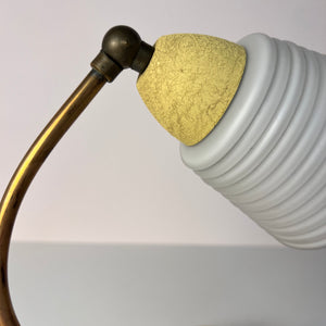 Schreibtischlampe Messing mit Glasschirm