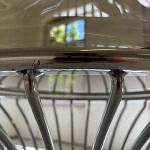 Runder Esstisch Rauchglas Chrom von Gastone Rinaldi für Rima