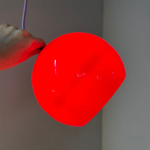 Kugellampe rot Kunststoff aus Dänemark