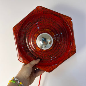 Wandlampe rot Keramik von Hustadt Leuchten