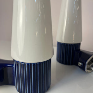 Set: 2x Wandlampe Modell 6020 blau von Sigvard Bernadotte für Ifö