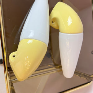 Set: 2x Wandlampe Modell 6035 gelb von Sigvard Bernadotte für Ifö