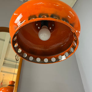 Keramiklampe orange aus Westdeutschland