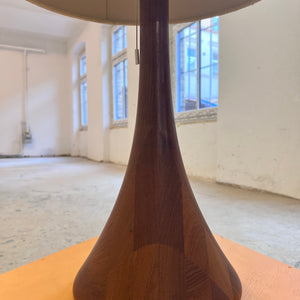 Tischlampe Teak & Rohseide von DOMUS