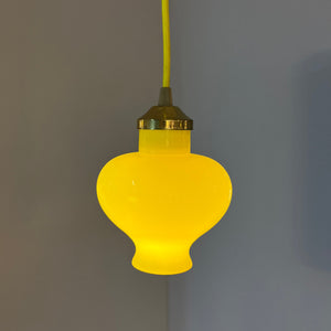 Hängelampe gelb Glas von Holmegaard