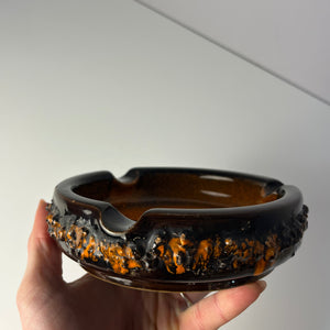 Aschenbecher Fat Lava orange braun von Funi Island - Handmade in Iceland