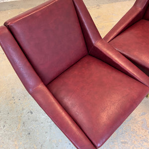 Sessel rot Kunstleder aus Italien