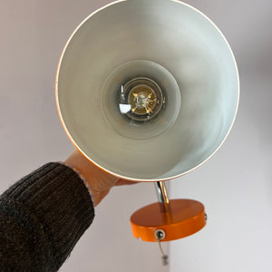 Wandlampe orange 70er
