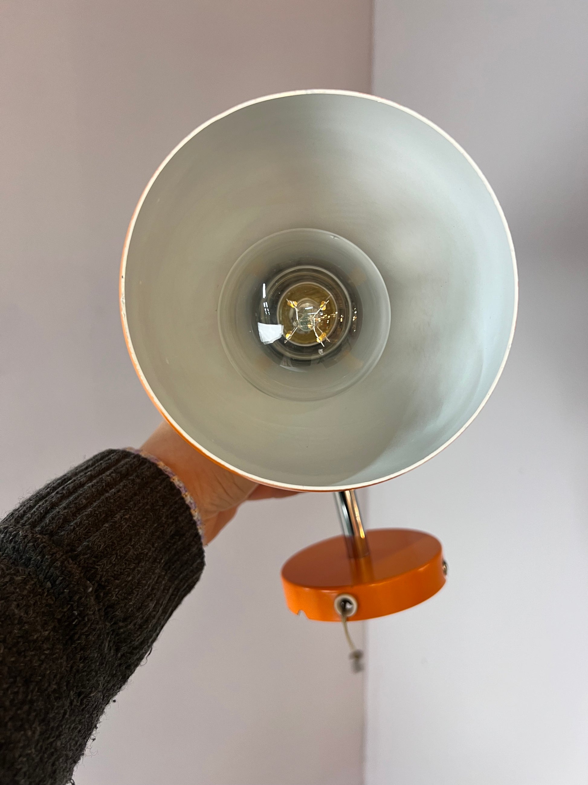 Wandlampe orange 70er