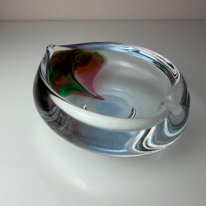 Aschenbecher rot grün Glas von Jiří Šuhájek