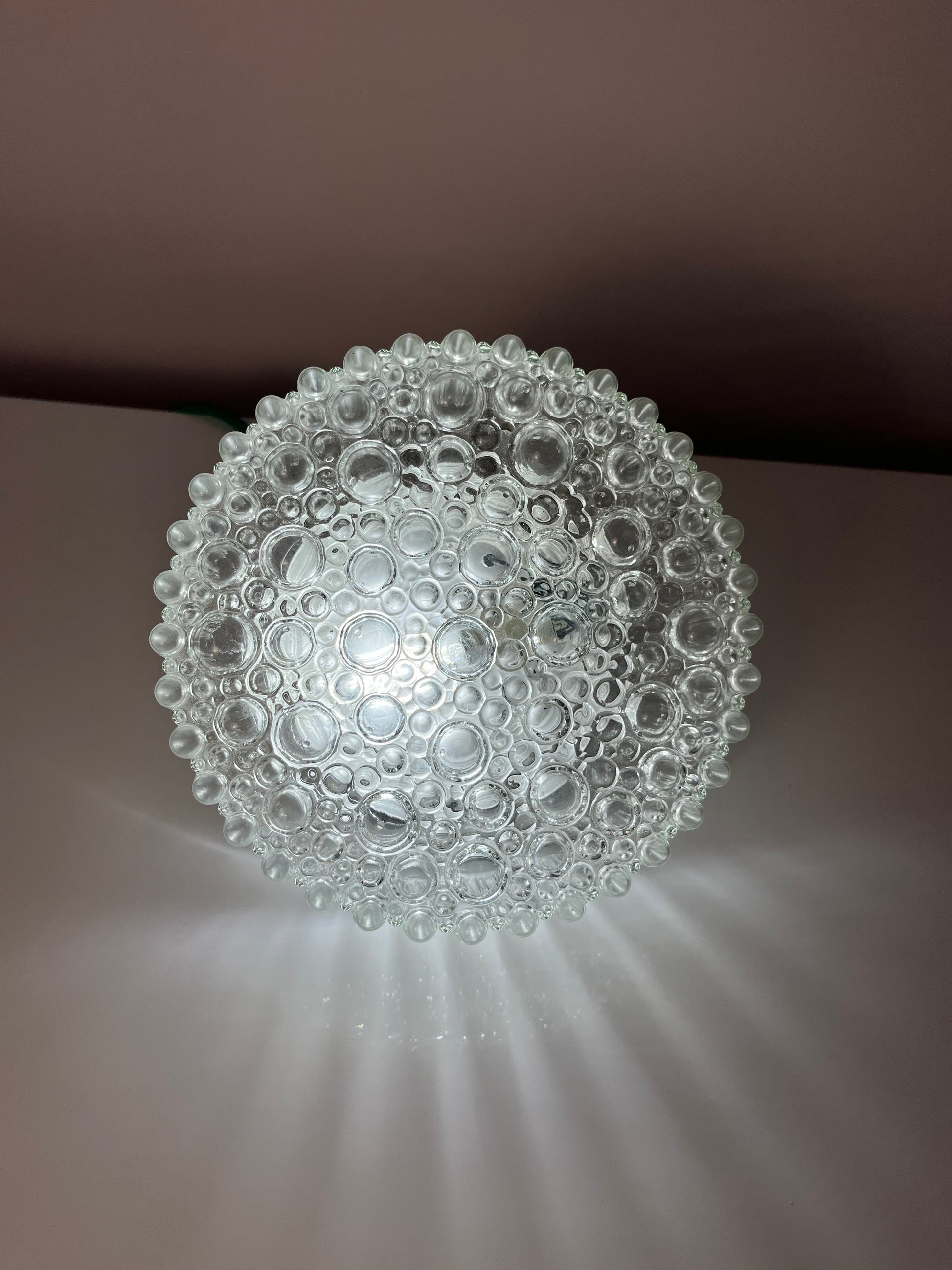 Wand-/ Deckenlampe Kristallglas mit schwarzem Sockel von STAFF